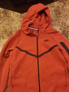 Nike Orange Hooded Zip Jacket for Kids